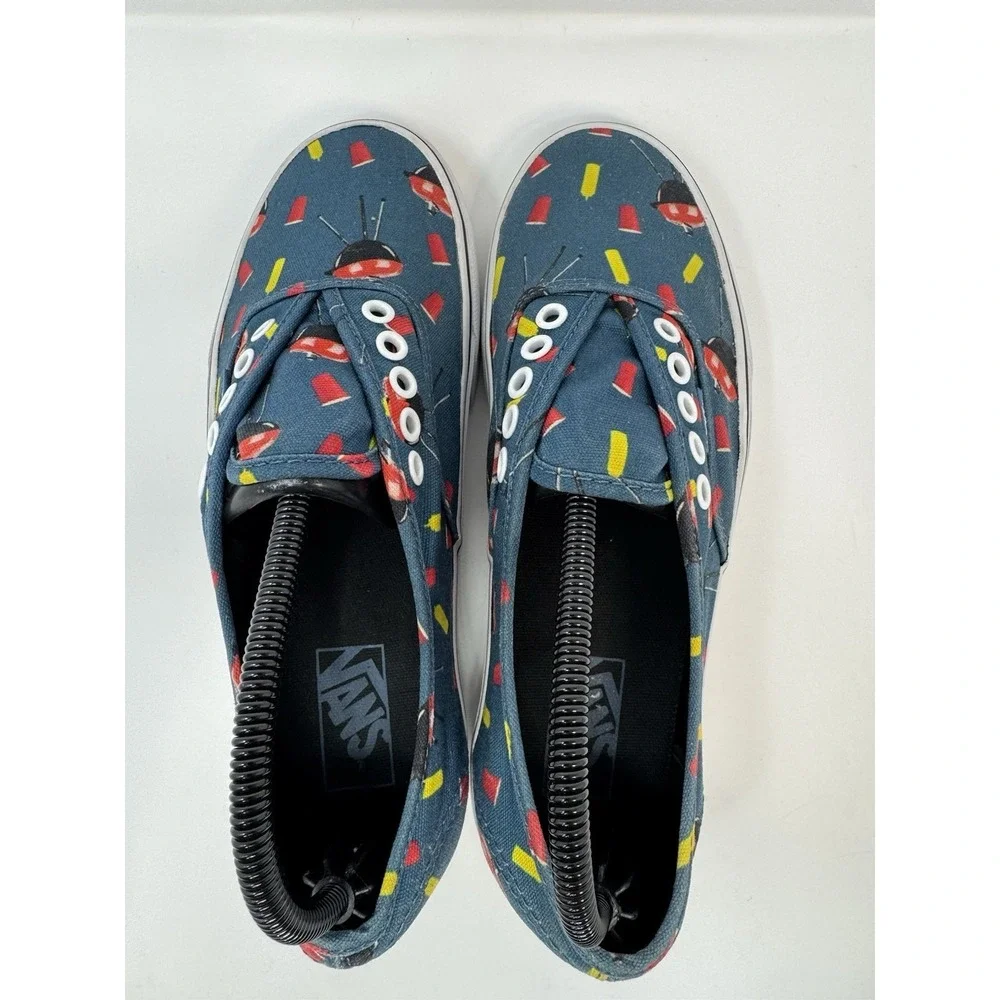 VANS Classic Slip-On‎ Athletic Skate Shoes Women 9.5 Men 8 BBQ Print